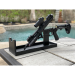 AR15 Rifle Stand With Barrel Shelf & Cleaning Tray 